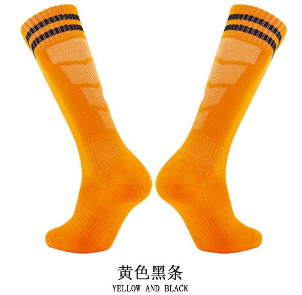 4 pairs/lot Soccer Socks Super Elite Men Kids Football Socks Anti-slip Outdoor Sports Socks: Orange / M 26 to 35