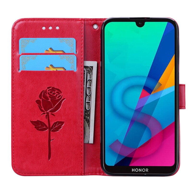 Huawei Y5 Case Luxury Leather Wallet Flip Case for Huawei Y5 Y 5 AMN-LX9 AMN-LX2 AMN-LX1 3D Flower Flip Case