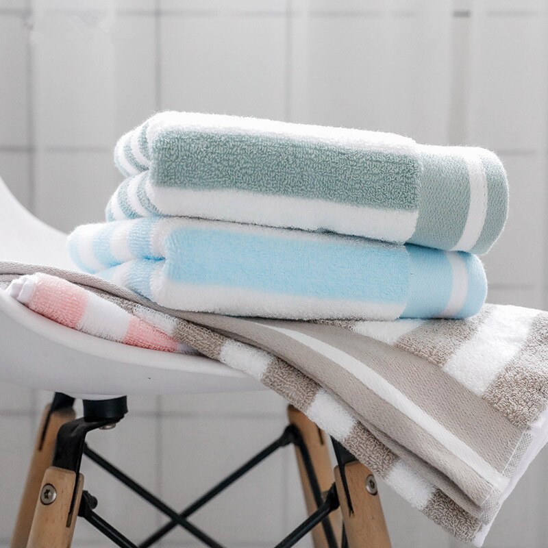 34X75Cm 100% Katoen Handdoek Thuis Zachte Comfortabele Gestreepte Badkamer Handdoeken Voor Volwassenen