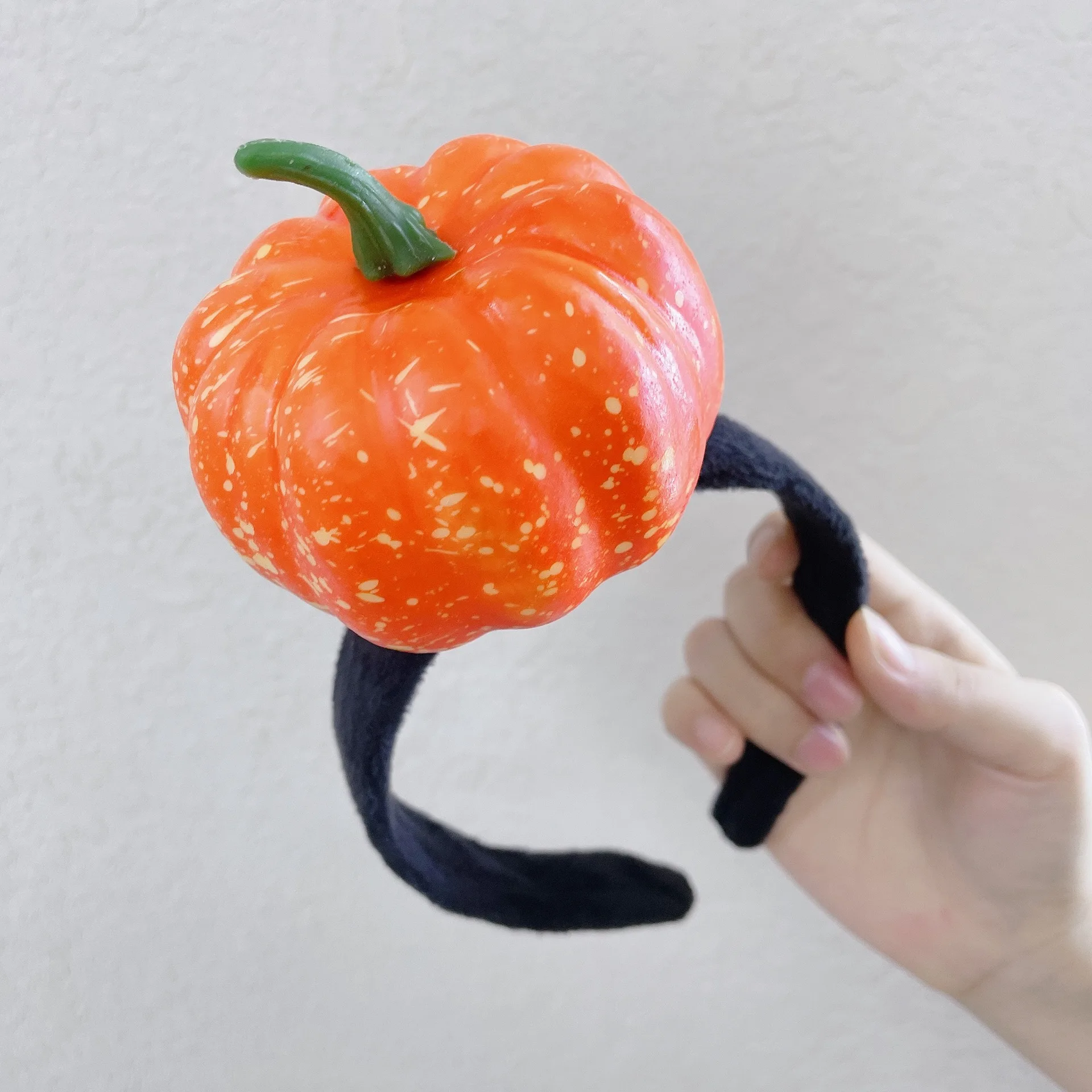 Diadema de frutas y verduras para adultos y niños, de zanahoria, plátano, pan, bandas de pelo de animales, disfraz de Halloween de felpa, Cosplay: Lavanda