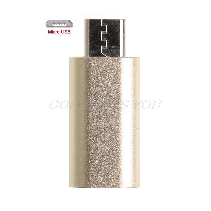 8-Pin For Lightning Female To Micro USB Male Adapter Converter For Android Phone: Gold