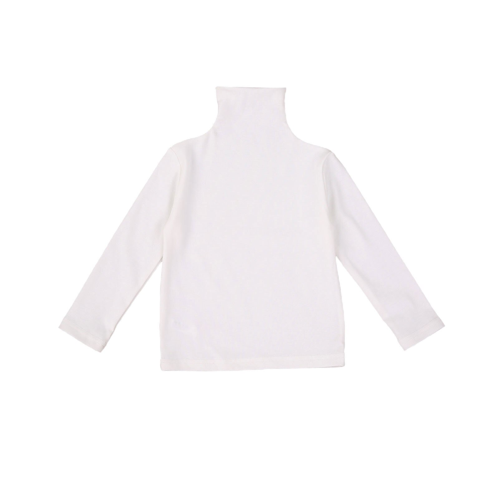 Peuter Infant Kid Kind Meisje T-shirt Wit Zwart Grijs Herfst Lange Mouwen Coltrui Herfst T Shirt Top: WHITE / 4T