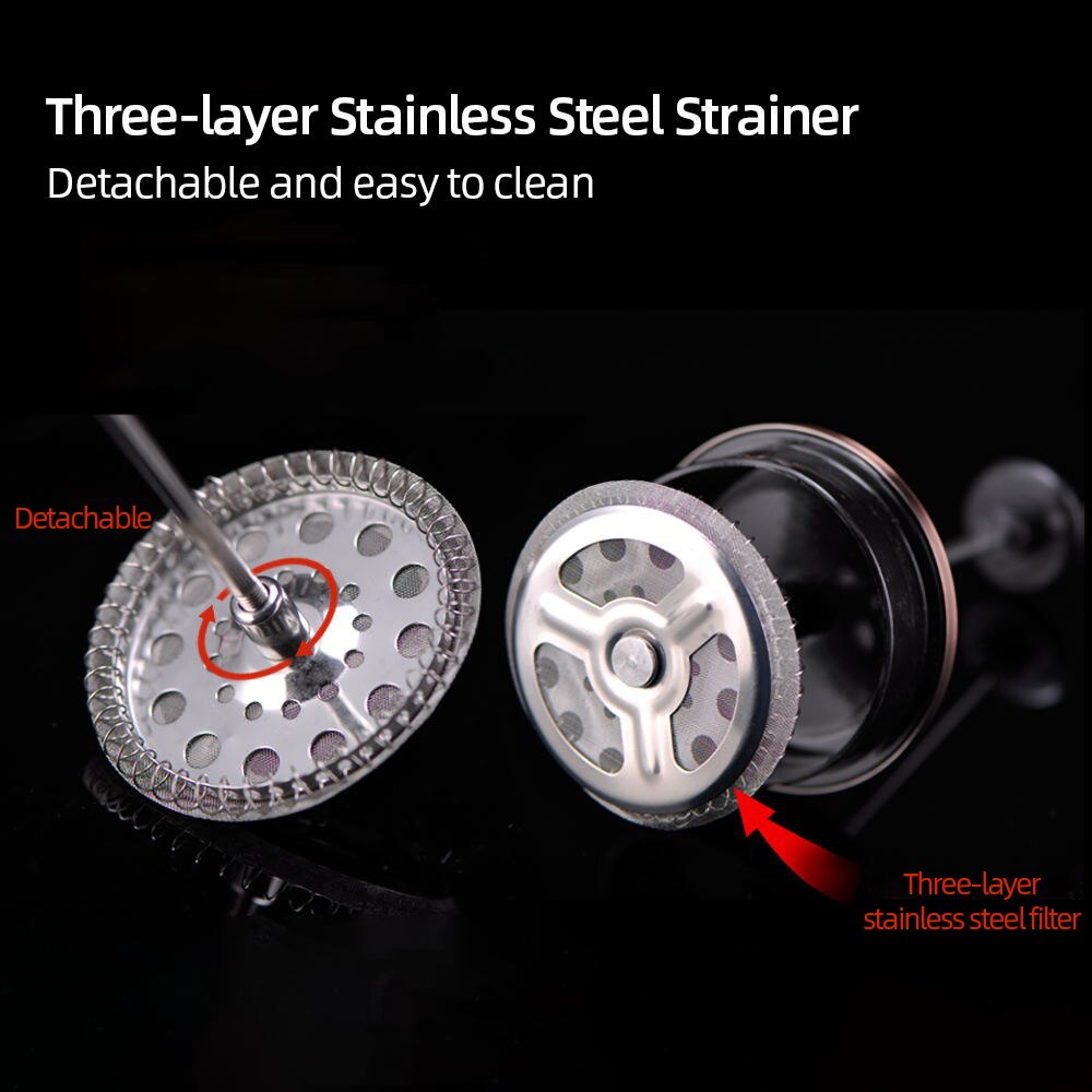 350ml Portable Manual Press Coffee Maker French Press Coffee Maker Tea Maker Household Coffee Pot Percolator Tool