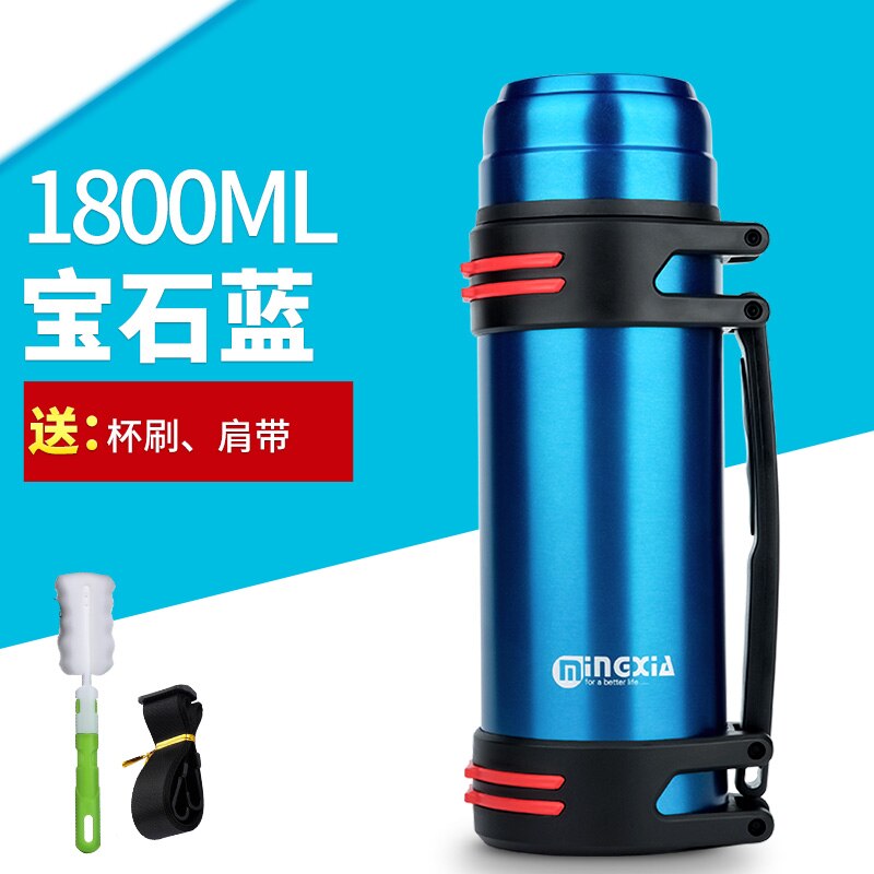 1000-2200ml stora termosar utomhus resecamping bärbar vattenflaska isoleringsvattenkokare för män tetermos i rostfritt stål: K -1800ml