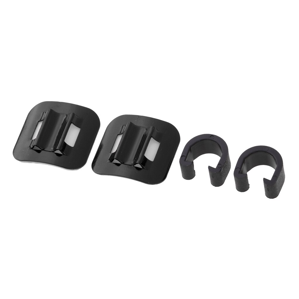 2 st cykel stick-on guide line clips växelkabel klämma fast mountainbike vajerhållare: Svart