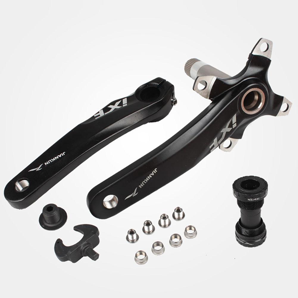 170mm bicicleta manivela IXF Izquierda/biela derecha + Fondo soportes de platos y bielas de aleación de aluminio de cigüeñal de bicicleta de montaña conjunto de piezas de ciclismo: Black