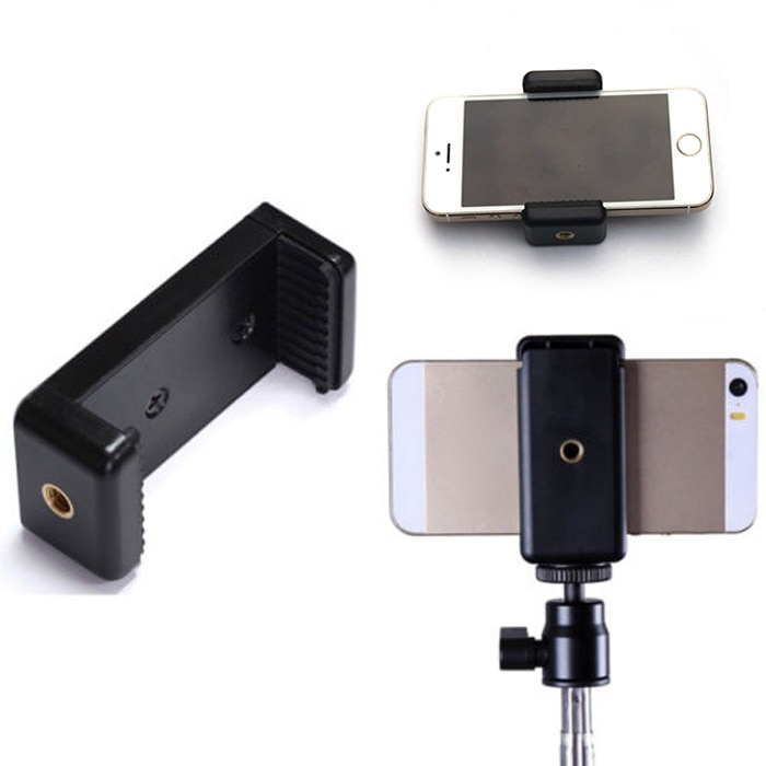 Universal Monopod Holder Clip for Mobile Bracket For Camera Tripod Mount Holder Stand for iPhone Samsung Xiaomi Phone