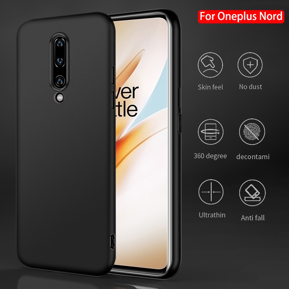 Soft Silicone Protective Back Cover Cases for Oneplus Nord For One plus nord 8 7 7T Pro 6 6T 5 5T Phone Case Black Matte Coque