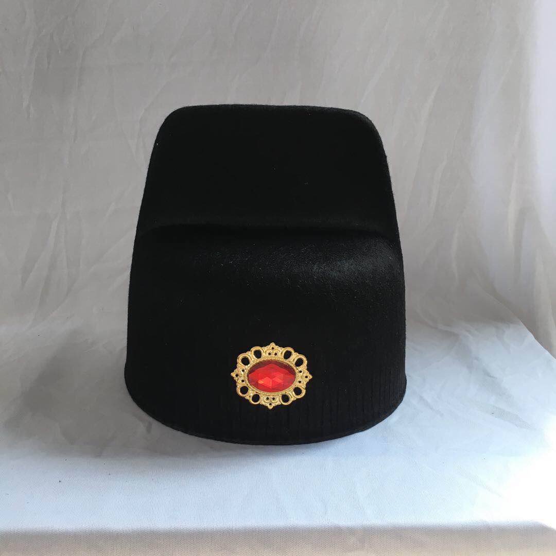Sombreros de oficial de la Dynasty Han negra, sombrero antiguo chino para adultos y niños, gorros Retro de la Dynasty Song en China