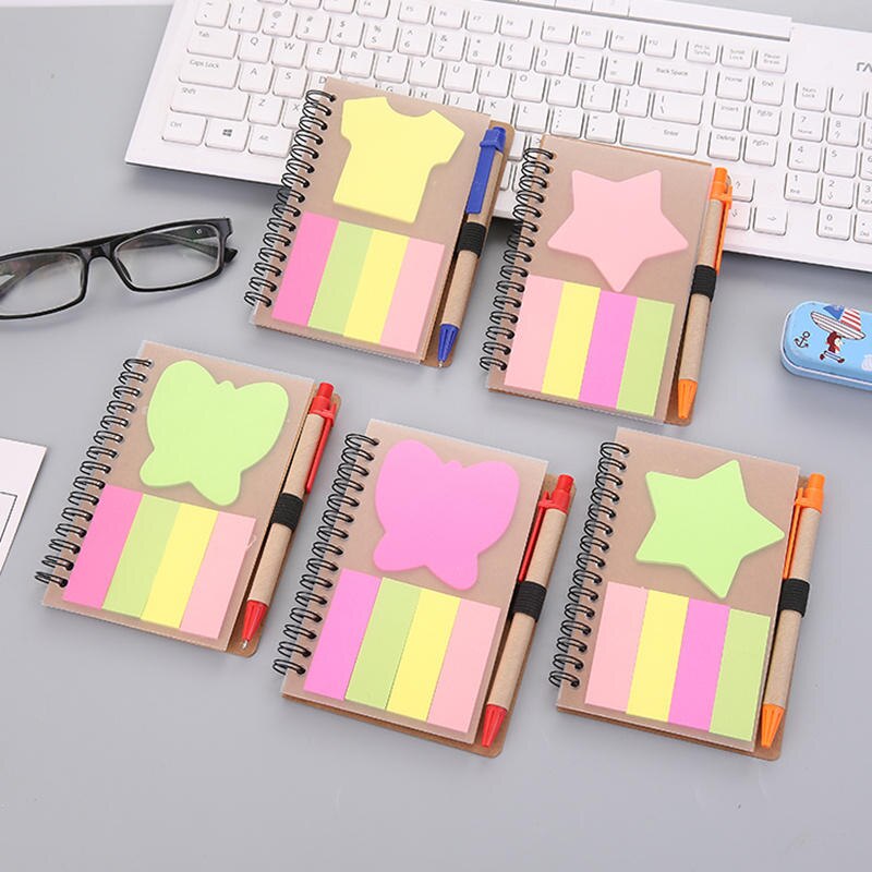 Notebook Portable Post-it Notes Memo Agenda Planner Book with Pen Daily Schedule Organizer Brief Lines School Stationery Student: Default Title