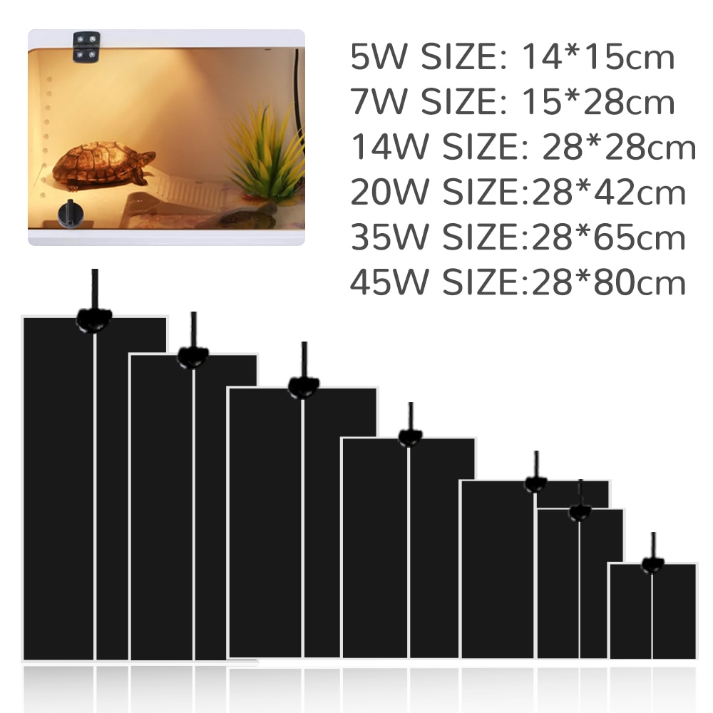UE/US/UK Terrarium Reptiles Tapis Chauffant 5W-45W D'escalade Coussins Chauffants Pour Animaux de Compagnie de Reptile Électrique Couverture Reptiles Fournitures