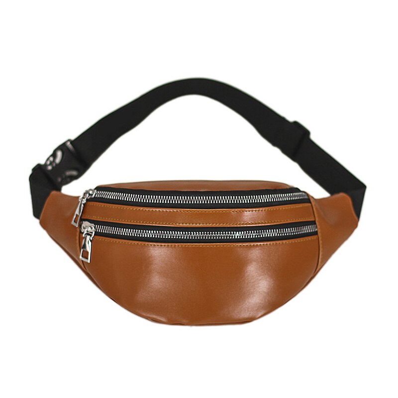 Women Chest Bag Waist Packs For Unisex Female Pu leather Fanny Packs Banana Ladies Belt Bum Bags: A3