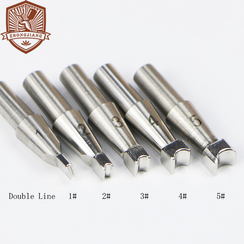 Leather Craft tools Edge Beader And Double Line for Carving Swivel Knives: Clear