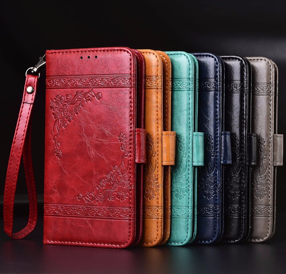 Flip Leather wallet Case Voor Huawei Honor 7A DUA-L22 7 EEN Rusland 5.45 ''gevallen Gedrukt Bloem case Soft TPU terug case Fundas