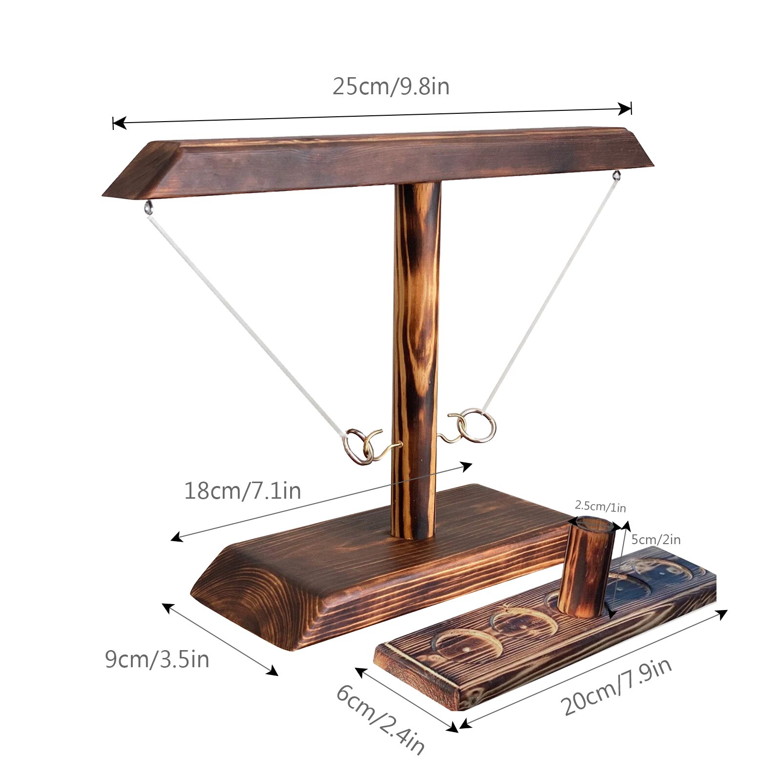 Ring Toss Games Hook Games for Adults Handmade Wooden Ring Tossing Throwing Games for Party Drinking Interactive Activity