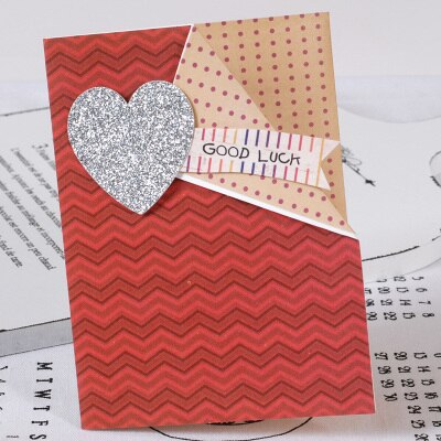vintage greeting cards glitter heart handmade cards valentine cards meesage kids small greeting cards: MINI 1612 II 04