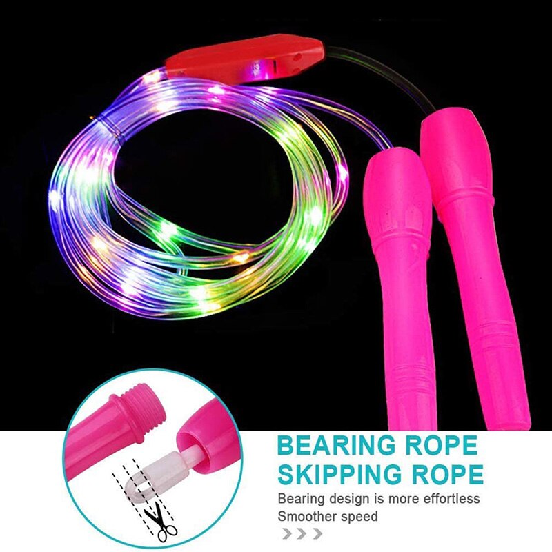 LED Luminous Jump Ropes Skipping Rope Cable for Ki... – Grandado
