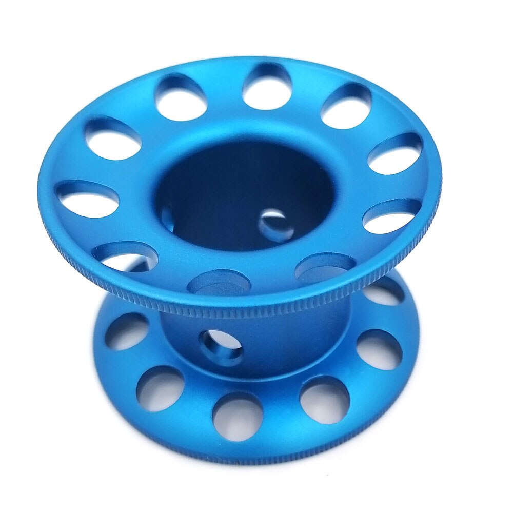 Mini-blank-taucherrolle aus aluminiumlegierung mit fingerspule, ideal für wracktauchen, höhlentauchen und freitauchen. schnurführung und rollenhalter für diy -15m -leinen.
