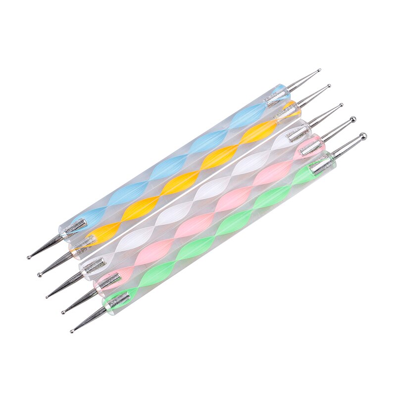 5 pçs pintura estênceis pedras modelo conjunto de acrílico hastes bola stylus pintura cerâmica argila artesanato prego selo mandala ferramentas pontilhar