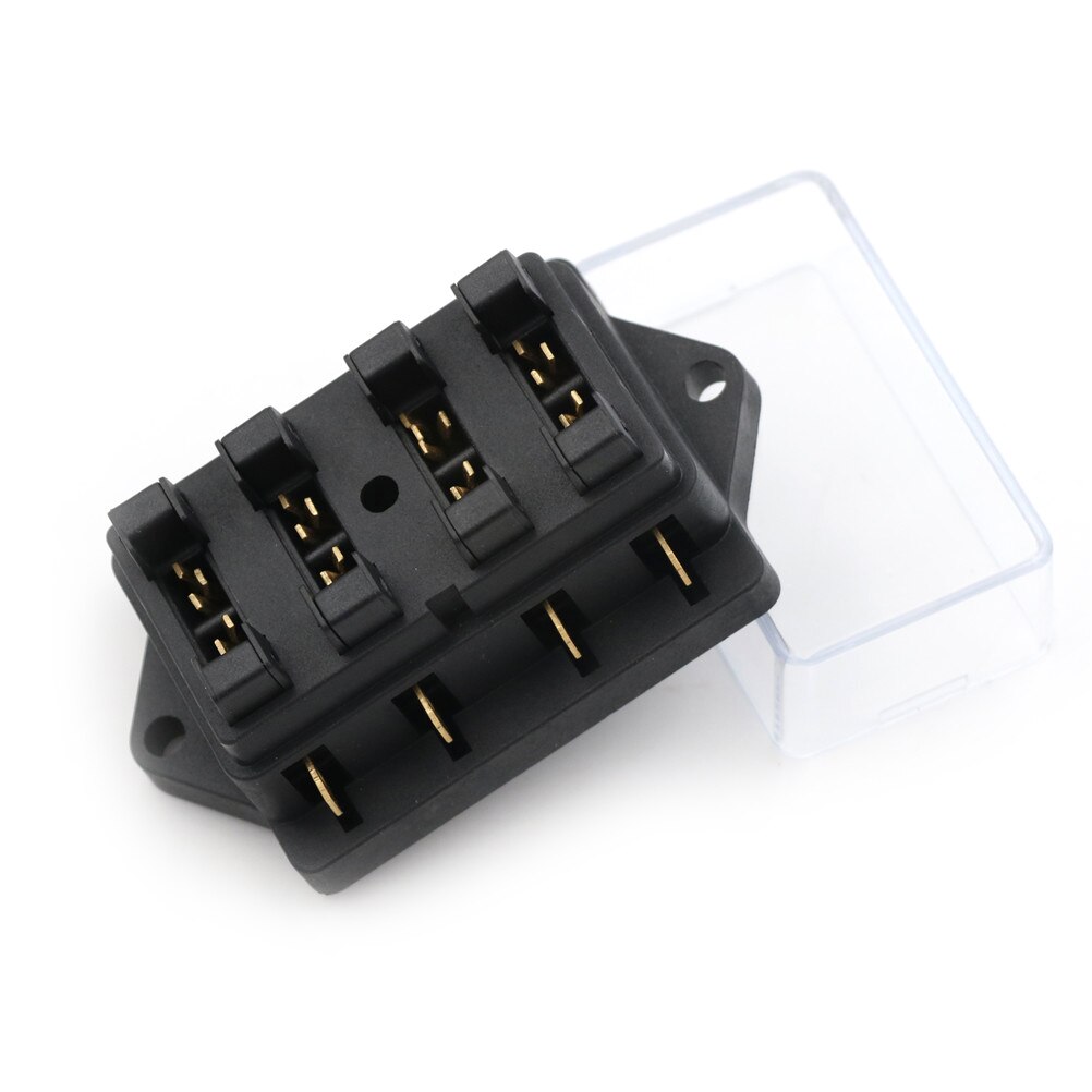 4 Way Circuit Standaard Ato Blade Fuse Box Dc 12V/24V Auto Zekering Blok Houder Gevarieerde Manier vlakke Plaat Zekeringkast Auto Zekering Accessoire