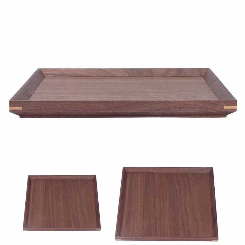 Wooden Tray Coffee Table Tray 2 Sizes Optional for Tableware for Kitchen