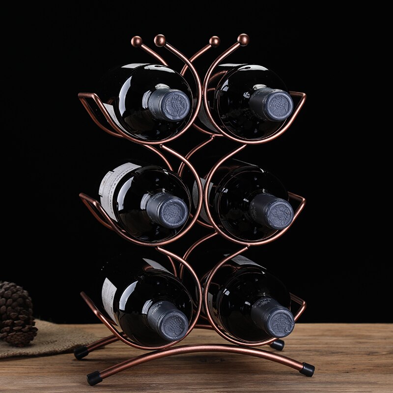 Iron Metal Wine 7 Bottles Red Wine Rack Wine Bottle Holder Holder Rack Barware Drinking Storage ZSP1229926: C