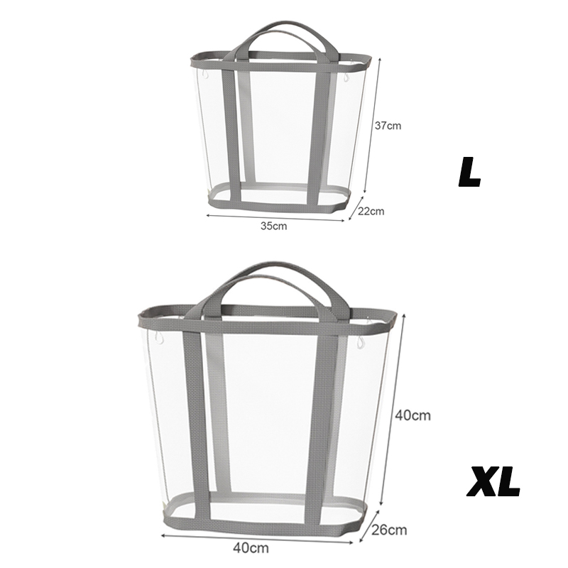 Nylon Mesh Wasmand met Handvat Ademend Opvouwbaar Draagbaar Vuile Kleren Organizer Tassen Grote Capaciteit Speelgoed Opbergtas