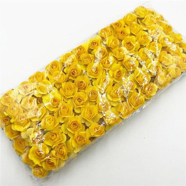 144 pieces 2 cm Mini foam Rose Artificial flower bouquet wedding decoration DIY: Color 6