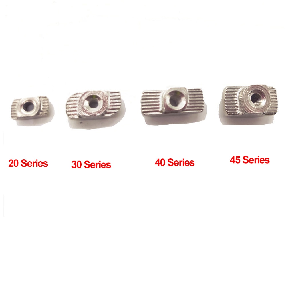10 teile/los M3 M4 M5 M6 M8 Gewinde T Mutter EU Standard In T-Slot Carbon Stahl für 3030 4040 4545 serie Aluminium Profile