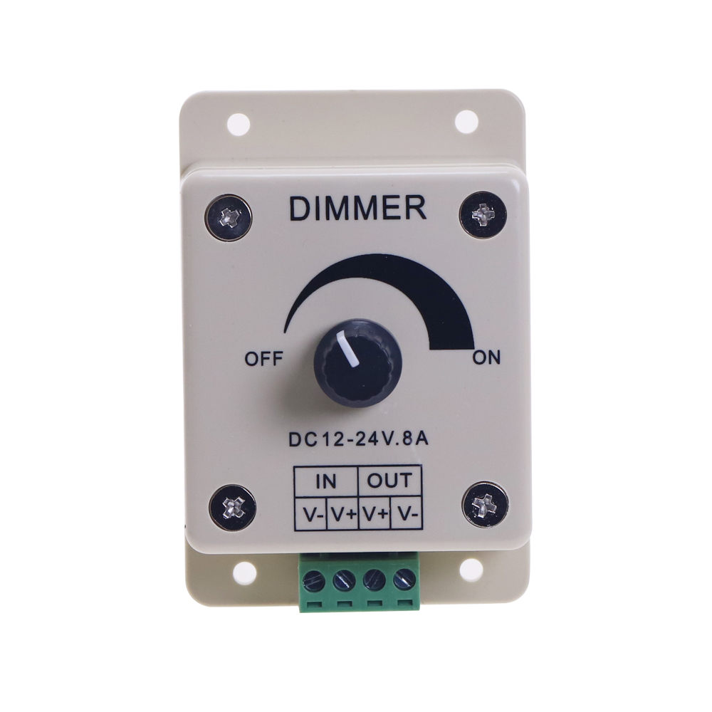 12v 24v led dimmer switch 8a spændingsregulator justerbar controller til led strip lys lampe
