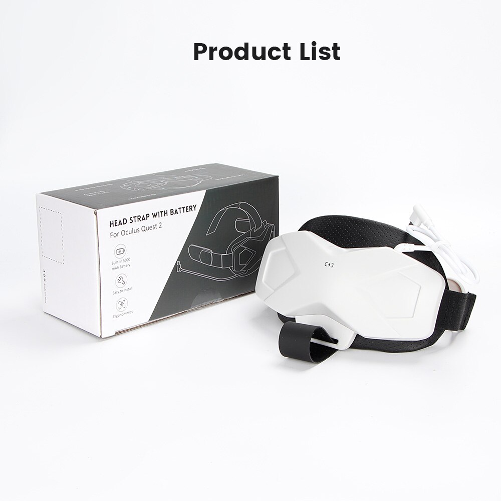 Oculus Quest 2 Verstelbare Hoofdband Verbeterde Ondersteuning Comfort Touch Ingebouwde Batterij Head Strap Voor Quest 2 vr Accessoires: Elite Strap