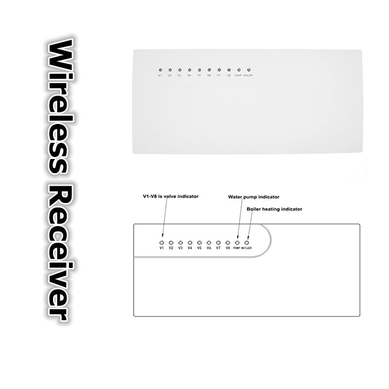 Rf trådløs termostat multikretsstyring vann gulvvarme termostat+mottaker+elektrisk aktuator