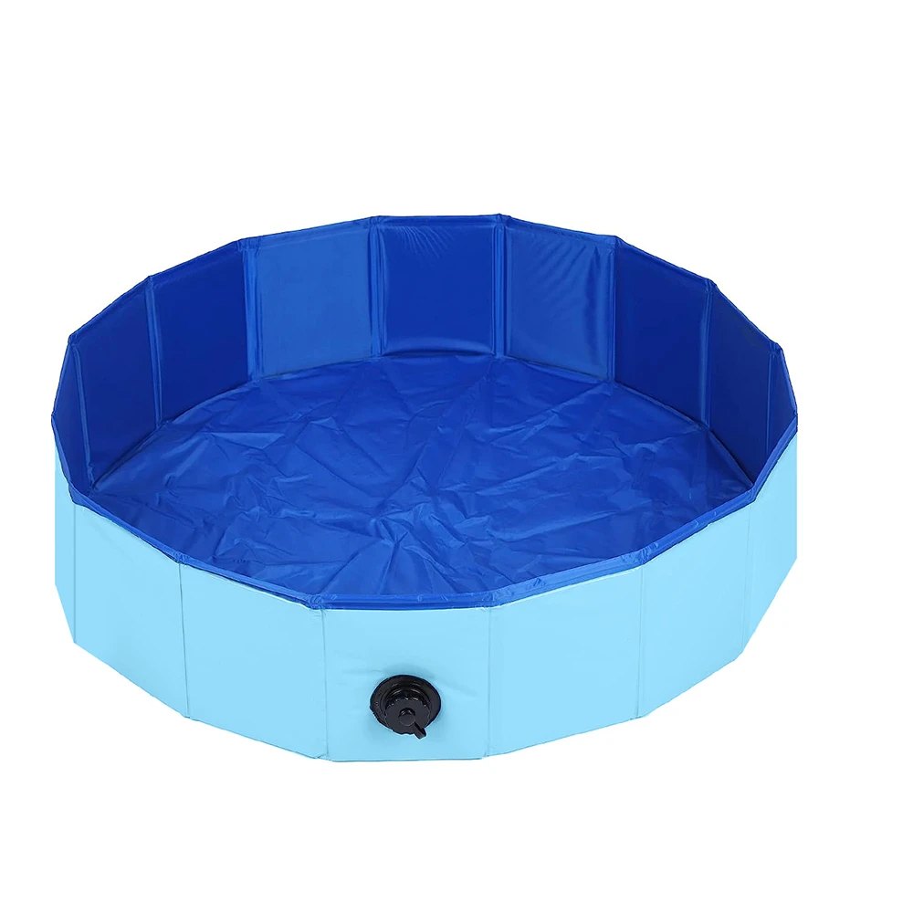 Pet Pool Portable Swimming Tub Foldable Dog Bath Foldable Pet Bathing Tub Dog Bathtub Outdoor Indoor Collapsible Bathing Pool: S / Blue