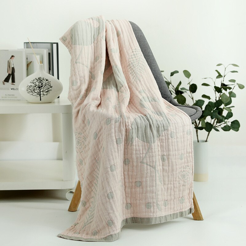 Soft 5-layers 100% Cotton Muslin Large Bath Towel Strong Water Absorption Towel - Luxurious Beach Towel Travel Use