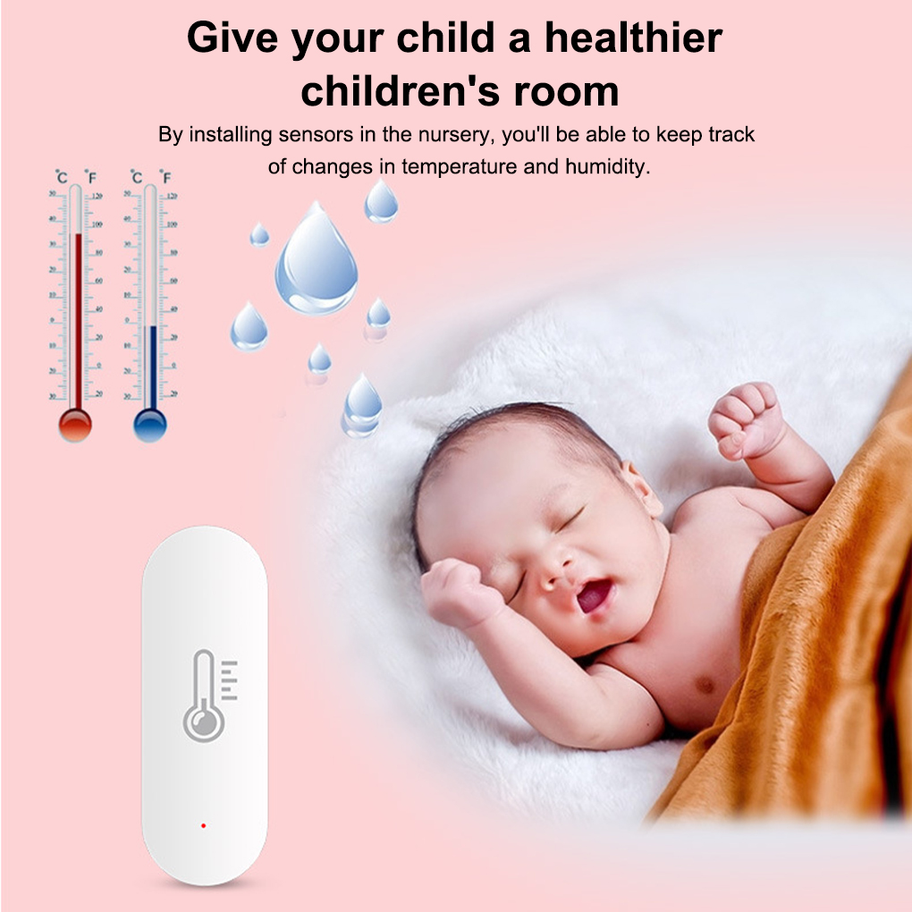 Zigbee Tuya Living Room Bedroom WiFi Temperature Humidity Sensor Office Smart Notification Push Alarm Home Intelligent Supplies