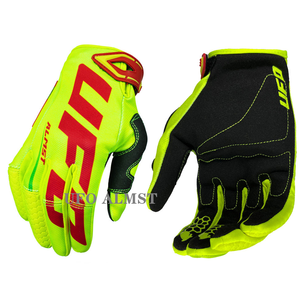 UFO Almst Off-road Motorcycle Gloves Mens Women Mountain Bike Gloves BMX ATV UTV Guantes Soft Breathable Motocross Racing Gloves: Brown / L