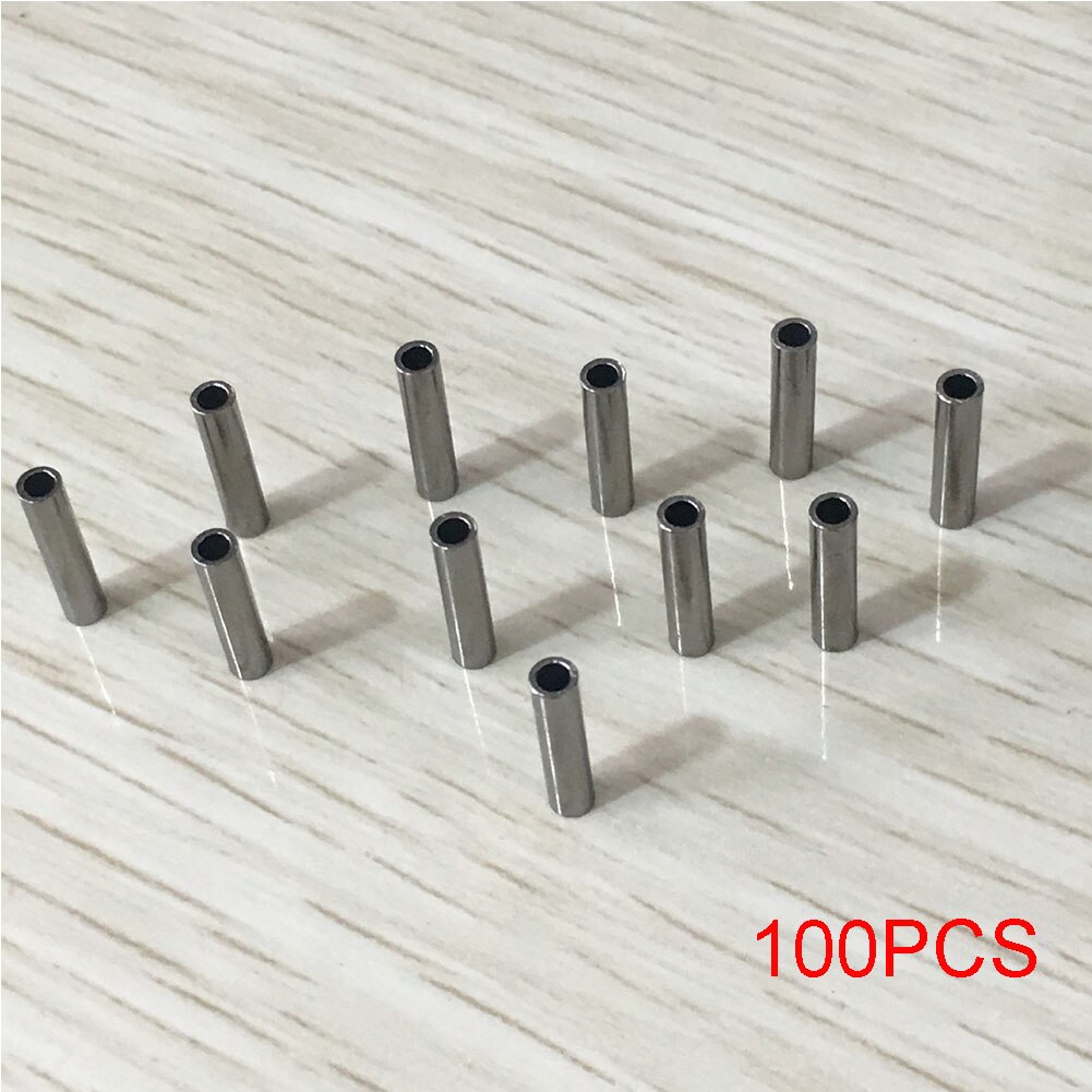 100Stck Neue crimpen Hülse Kupfer Rohr Meer Angeln Zubehör Aluminium crimpen Hülse Kupfer Rohr Meer Angeln Linie ~: 1.6x1.2