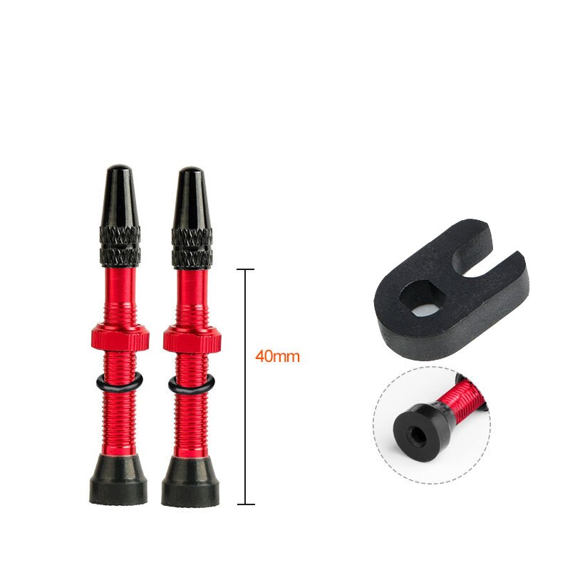 2pcs Bicycle Valve Mountain Road Bike Presta Valve MTB Cycling Accessories Brass Core Alloy Valve 40/60mm for Tubeless Tire