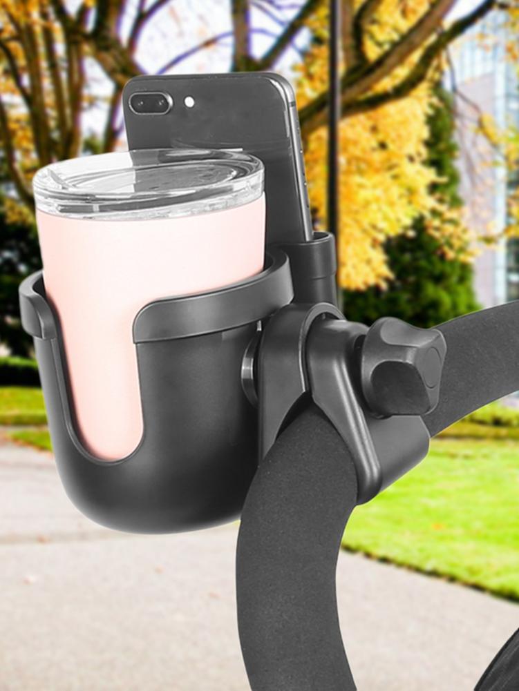Kopholder til babyklapvogn universal kopholder til telefon 2 in 1 flaskeholder til klapvogn kørestol cykelklapvogn tilbehør