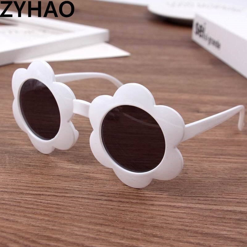 Vintage børn solbriller børn pink nuancer runde briller baby søde blomst solbriller drenge piger eyewear oculos