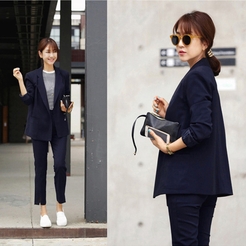 Women's suit female spring and autumn office ladies OL uniform two / piece suit: 1 / L