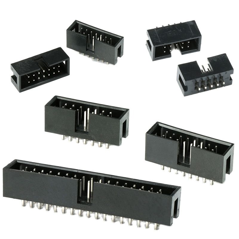 10pcs DC3 dip 6/10/20/26/34/40 P 2.54MM pitch MALE SOCKET Double-Spaced straight idc box headers PCB CONNECTOR DOUBLE ROW