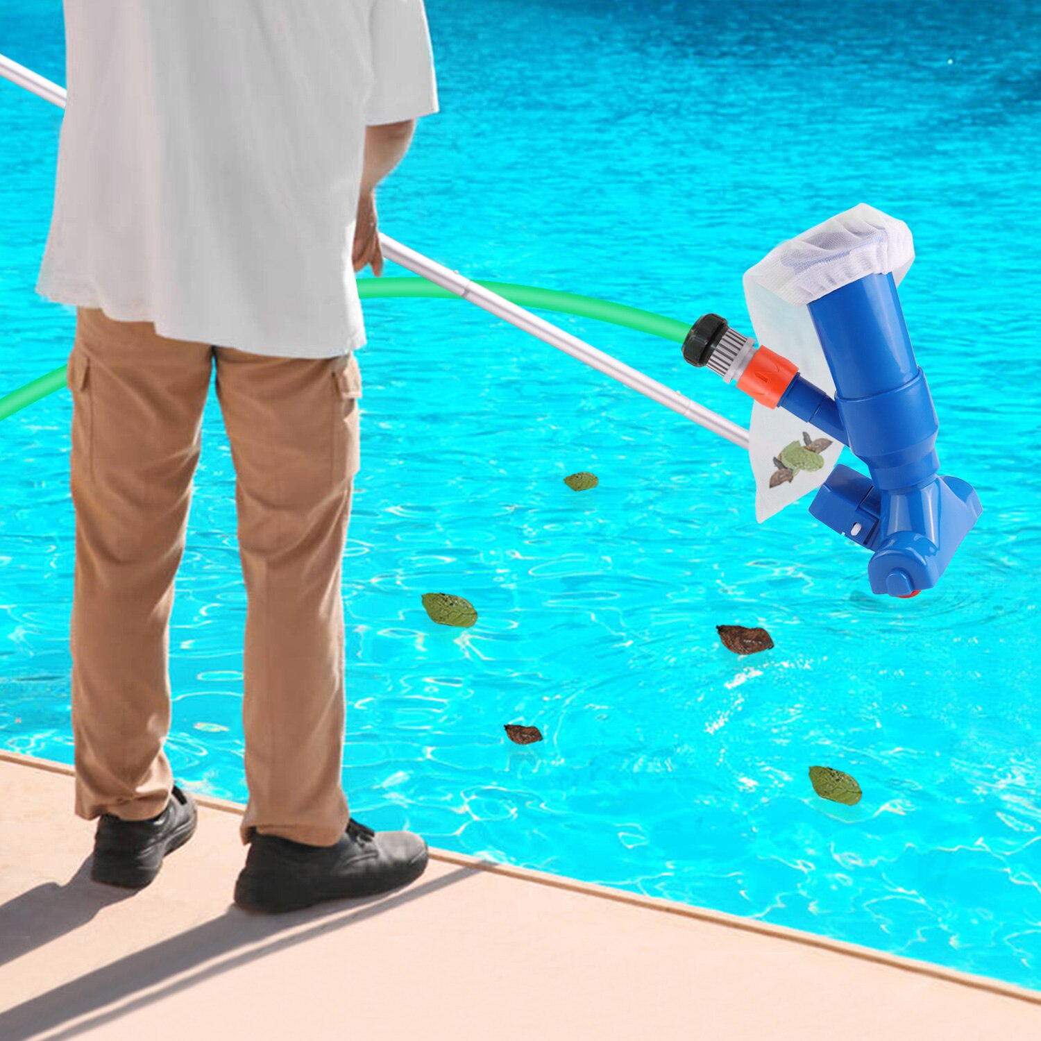 Zwembad Stofzuiger Draagbare Jet Zwembad Schoonmaken Accessoires Met 5 Sectie Pole Voor Zwembad Spa 'S Vijvers Ons Standaard