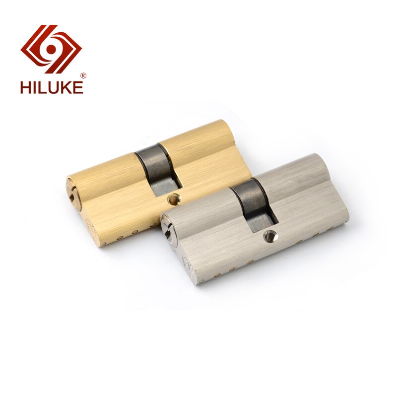 HILUKE hardware 70mm brass alloy door lock cylinder Europe stander lock core high secure key cylindre de porte deur cilinderslot
