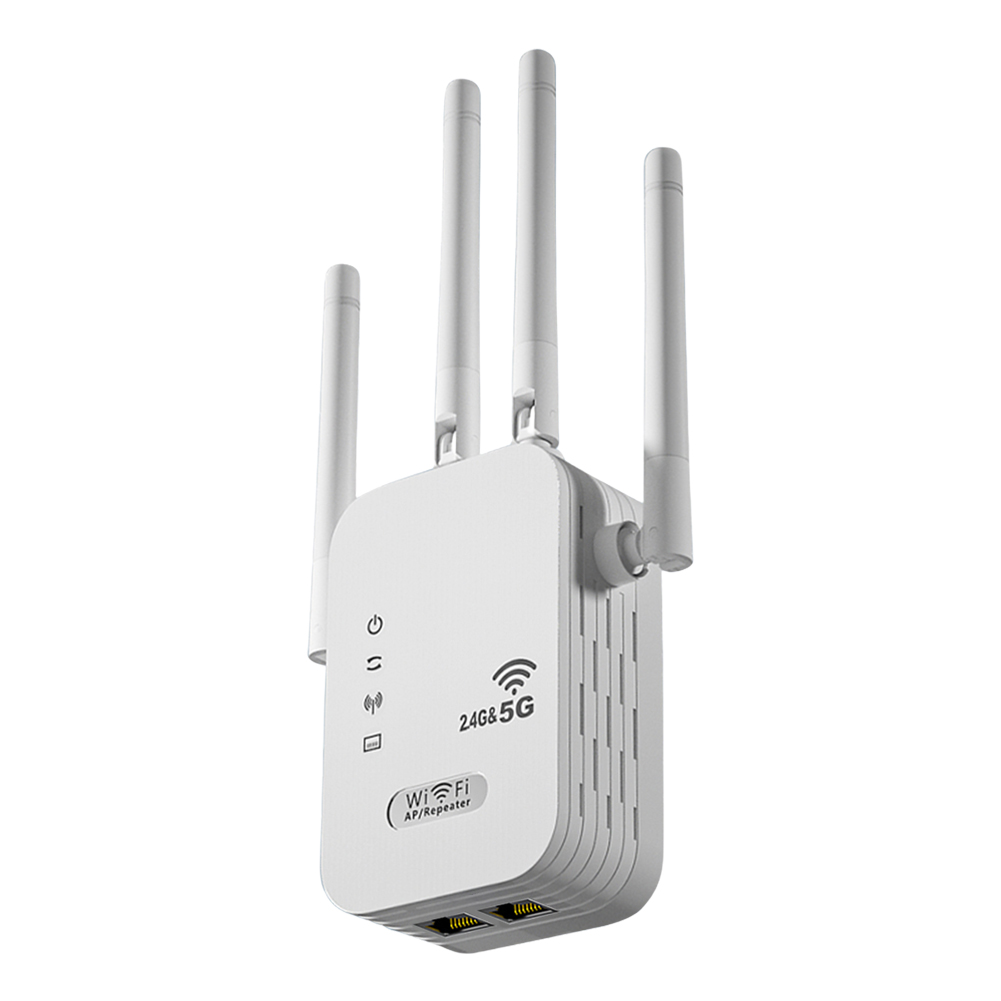 Wzmacniacz sygnału wi-fi 1200 mb/s, bezprzewodowy, z portem wan/lan, dwupasmowy, 2.4 ghz, wzmacniacz sygnału wi-fi /5 ghz, 4 anteny, wzmacniacz sygnału wi-fi: Pakiet 4