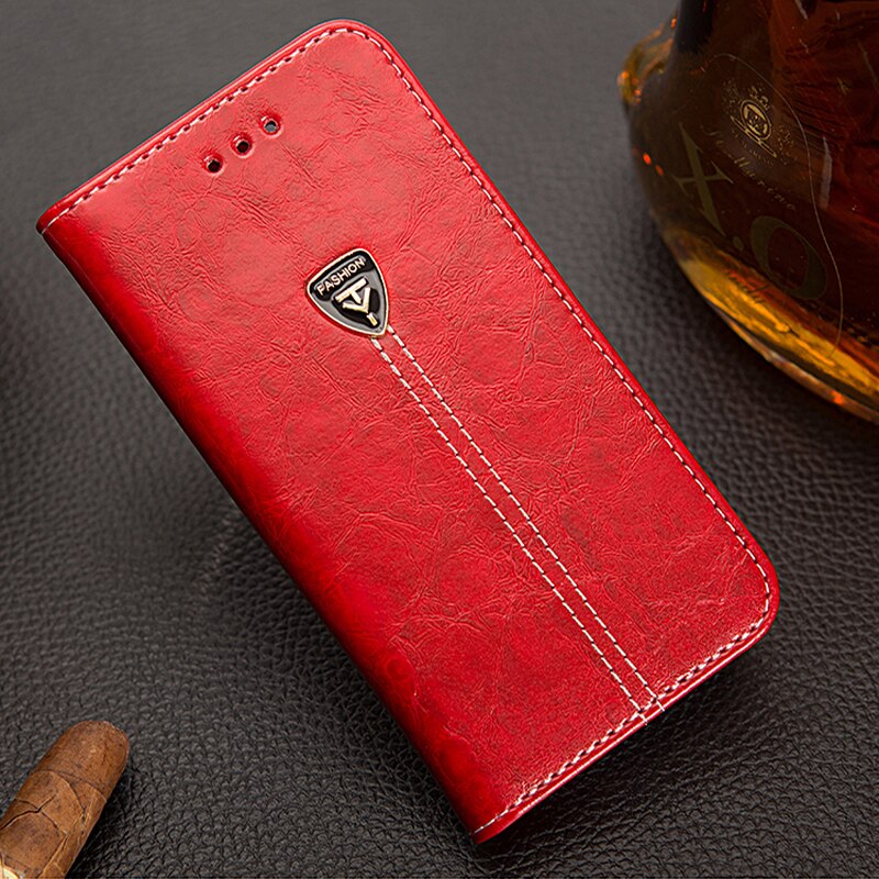 AMMYKI Fine twill high-grade flip leather Mobile phone back covver 5.5'For OPPO Find 9 / OPPO A59/OPPO F1S case: Red