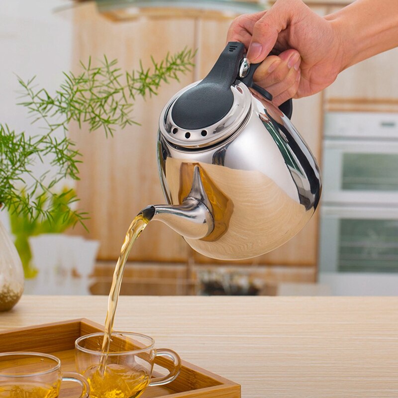 1.2L Induction Cooker Tea Pot Kitchen Tools Stainless Steel Water Kettle Flat Bottom Coffee Kettle