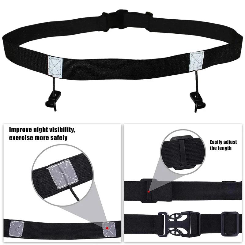Laufgürtel mit Nummernhalter für Triathlon, Marathon-, Radfahren, Motorradfahren mit 6 Gel-Schlaufen, Fitness-Sportzubehör