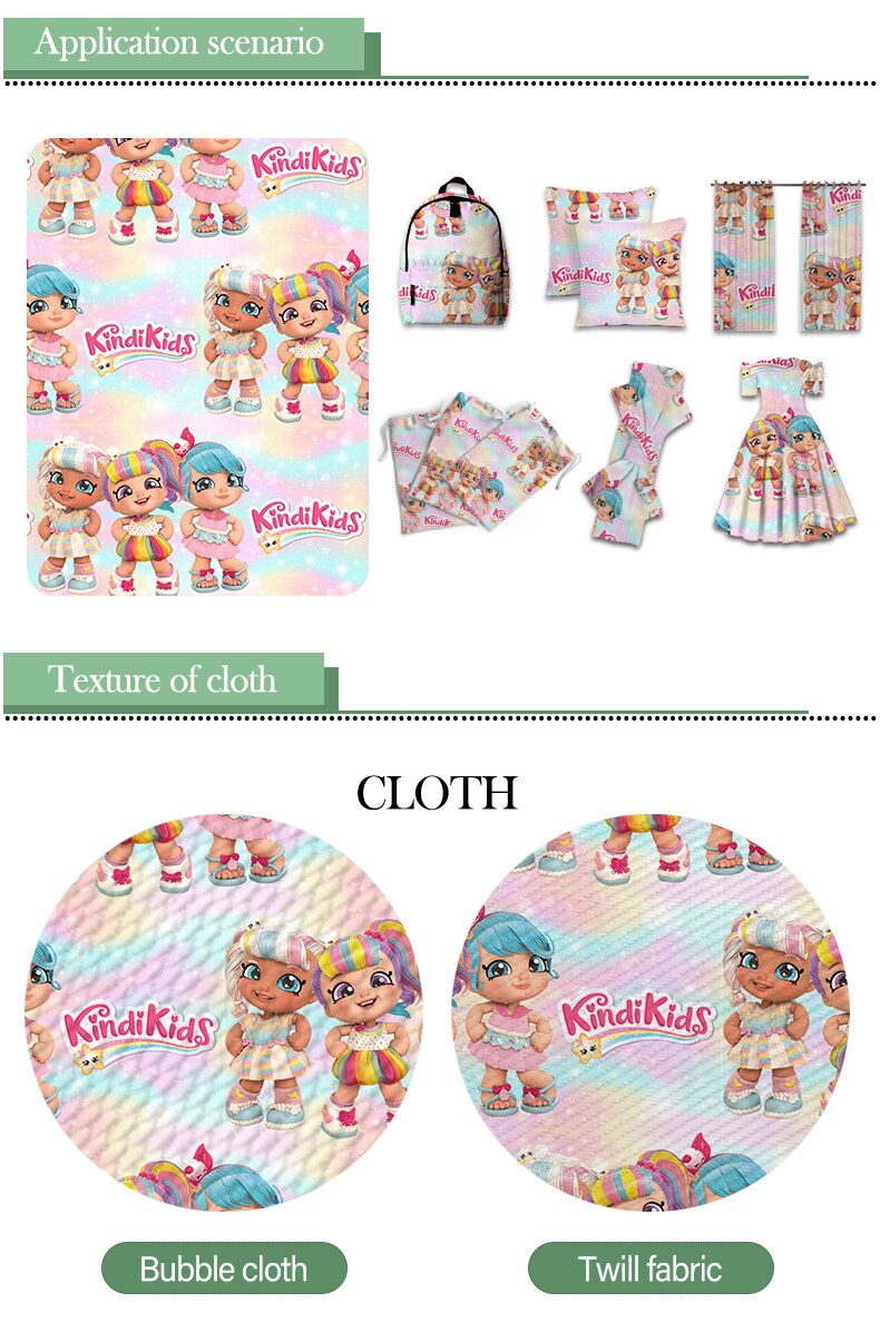 Polyester Katoen Kawaii Kids Pop Meisje Stof Voor Kinderen Kleding Hometextile Gordijn Kussenhoes Diy 50*145Cm