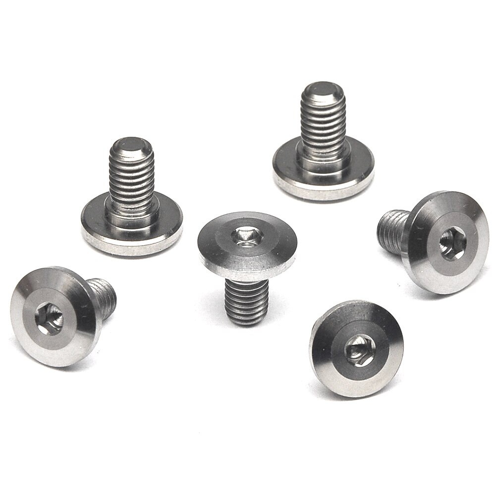 12 st titanium legering cykel mountainbike pedal kloss bultar spacer för utseende bred plattform pedaler bicicleta mtb tillbehör